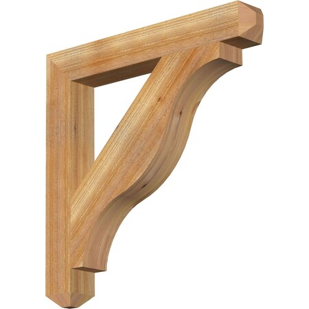 Funston Craftsman Rough Sawn Bracket, Western Red Cedar, 4"W x 30"D x 30"H